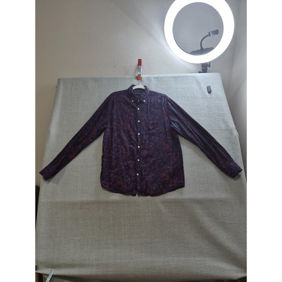 Banana Republic Other - Banana Republic Shirt Mens Large Multicolor Floral Untucked Slim Fit Button Down